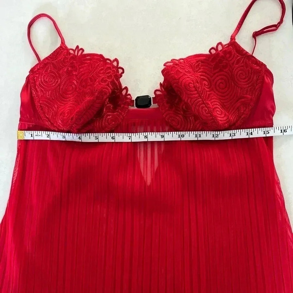 La SENZA/ 💰2 FOR $10💰 Babydoll lingerie/ Deep red with black  jewel/ Size US XL - Picture 11 of 12